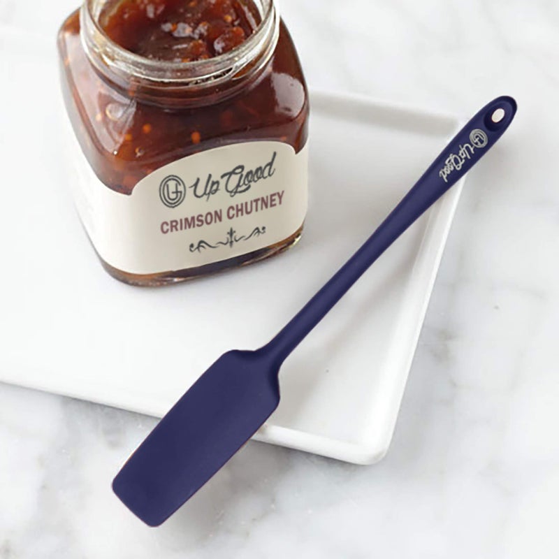 UpGood Silicone Jar Spatula | 600F Heat Resistant Non-Stick Rubber Scraper | Perfect for Jars, Smoothies, Blenders | One Piece Utensils | Durable Kitchen Cookware (UpGood Professional Spatulas, Blue) - Image 3